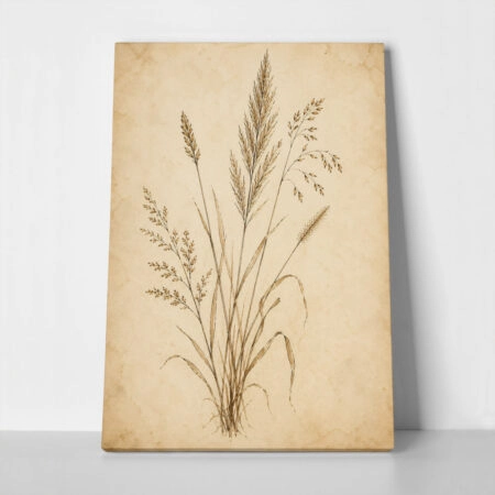 Πίνακας σε Καμβά VINTAGE DARK ACADEMIA PLANT 34 - Vintage