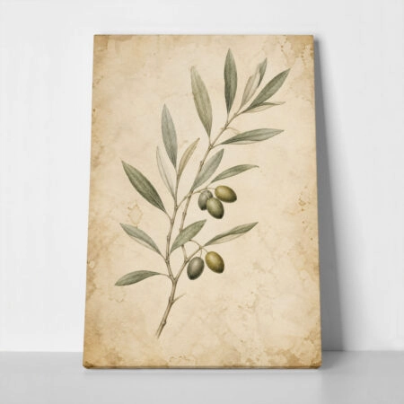 Πίνακας σε Καμβά VINTAGE DARK ACADEMIA PLANT 35
