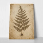 Πίνακας σε Καμβά VINTAGE DARK ACADEMIA PLANT 3