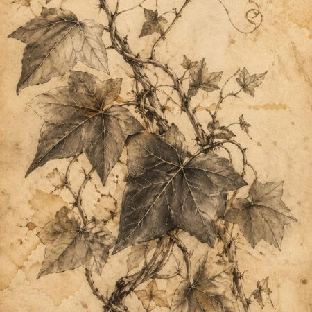 Πίνακας σε Καμβά VINTAGE DARK ACADEMIA PLANT 5 -  Sticky 5