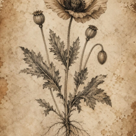 Πίνακας σε Καμβά VINTAGE DARK ACADEMIA PLANT 6 -  Sticky 5