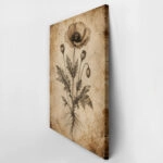 Πίνακας σε Καμβά VINTAGE DARK ACADEMIA PLANT 6