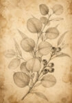 Πίνακας σε Καμβά VINTAGE DARK ACADEMIA PLANT 7
