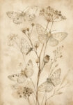 Πίνακας σε Καμβά VINTAGE DARK ACADEMIA PLANT 8