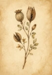 Πίνακας σε Καμβά VINTAGE DARK ACADEMIA PLANT 9
