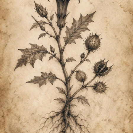 Πίνακας σε Καμβά VINTAGE DARK ACADEMIA PLANT -  Sticky 5