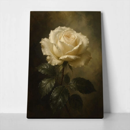 Πίνακας σε Καμβά VINTAGE DARK ACADEMIA ROSE 2 - 