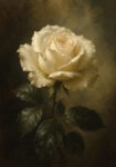 Πίνακας σε Καμβά VINTAGE DARK ACADEMIA ROSE 2