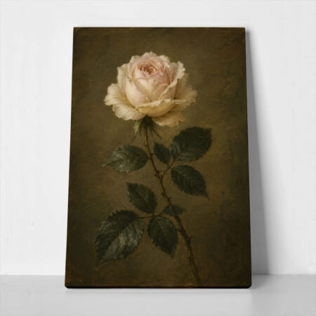 Πίνακας σε Καμβά VINTAGE DARK ACADEMIA ROSE 3