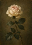 Πίνακας σε Καμβά VINTAGE DARK ACADEMIA ROSE 3