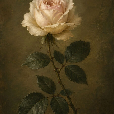 Πίνακας σε Καμβά VINTAGE DARK ACADEMIA ROSE 3 - Vintage Sticky 5