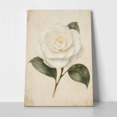 Πίνακας σε Καμβά VINTAGE DARK ACADEMIA ROSE 4