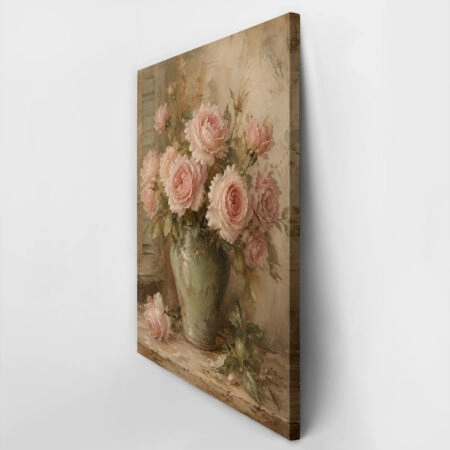 Πίνακας σε Καμβά VINTAGE DARK ACADEMIA ROSES VASE 3 - Vintage Sticky 2