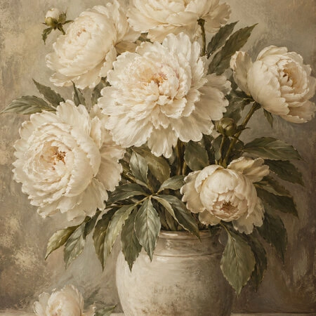Πίνακας σε Καμβά VINTAGE DARK ACADEMIA ROSES VASE 5 - Vintage Sticky 5