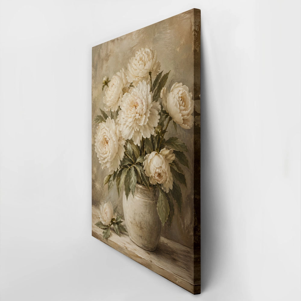 Πίνακας σε Καμβά VINTAGE DARK ACADEMIA ROSES VASE 5