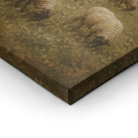 Πίνακας σε Καμβά VINTAGE DARK ACADEMIA SHEEP - Vintage Sticky 1