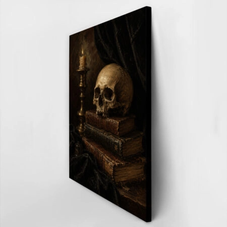 Πίνακας σε Καμβά VINTAGE DARK ACADEMIA SKULL 4 -  Sticky 2