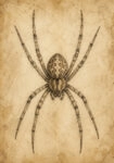 Πίνακας σε Καμβά VINTAGE DARK ACADEMIA SPIDER