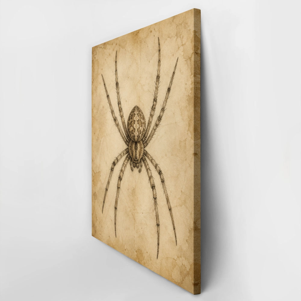 Πίνακας σε Καμβά VINTAGE DARK ACADEMIA SPIDER