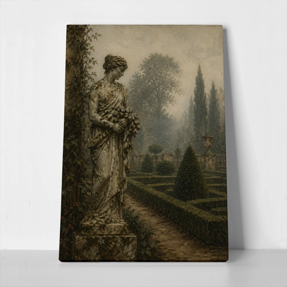 Πίνακας σε Καμβά VINTAGE DARK ACADEMIA STATUE 2