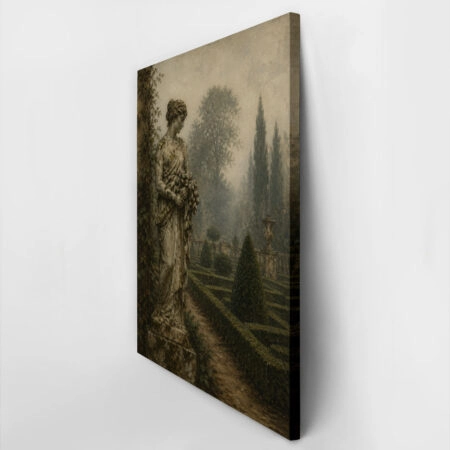 Πίνακας σε Καμβά VINTAGE DARK ACADEMIA STATUE 2 - Vintage Sticky 2