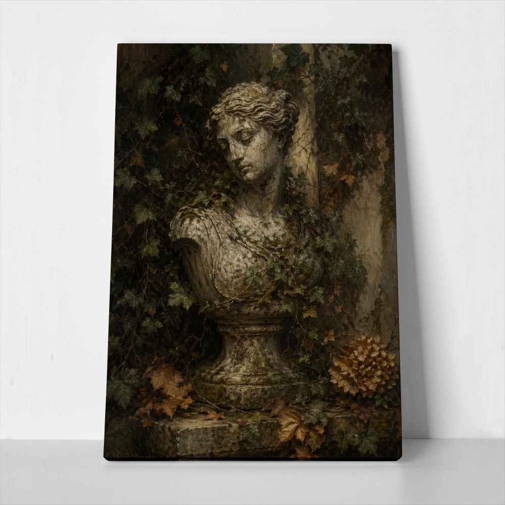 Πίνακας σε Καμβά VINTAGE DARK ACADEMIA STATUE