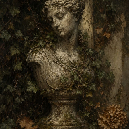 Πίνακας σε Καμβά VINTAGE DARK ACADEMIA STATUE - Vintage Sticky 5