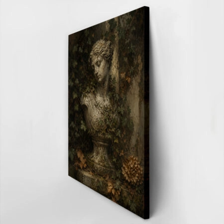 Πίνακας σε Καμβά VINTAGE DARK ACADEMIA STATUE - Vintage Sticky 2