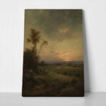 Πίνακας σε Καμβά VINTAGE DARK ACADEMIA SUNSET