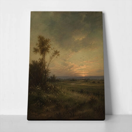 Πίνακας σε Καμβά VINTAGE DARK ACADEMIA SUNSET