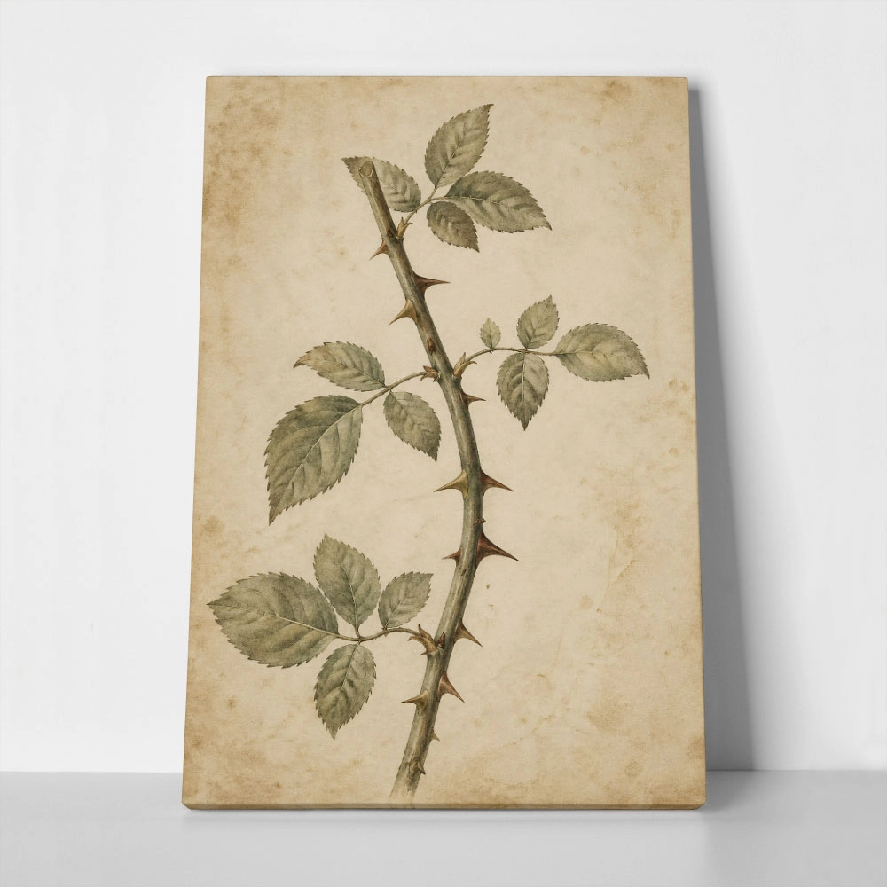Πίνακας σε Καμβά VINTAGE DARK ACADEMIA THORNS