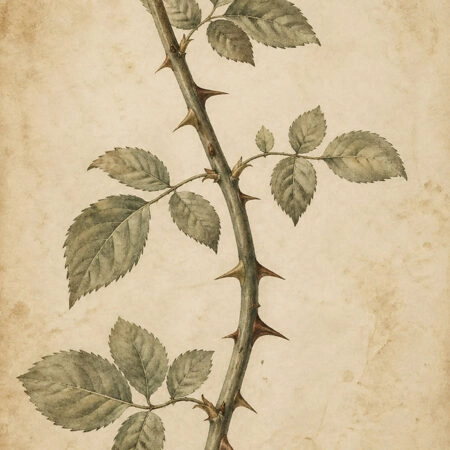Πίνακας σε Καμβά VINTAGE DARK ACADEMIA THORNS - Vintage Sticky 5