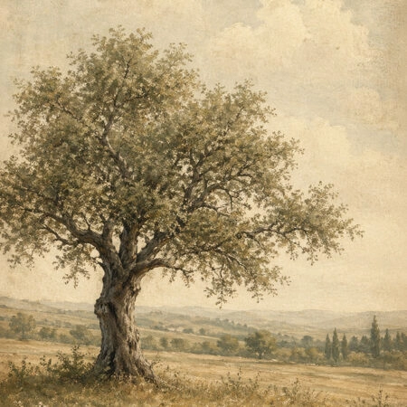 Πίνακας σε Καμβά VINTAGE DARK ACADEMIA TREE - Vintage Sticky 5