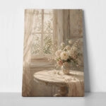 Πίνακας σε Καμβά VINTAGE DARK ACADEMIA VASE BY A WINDOW 2