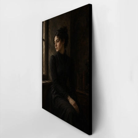 Πίνακας σε Καμβά VINTAGE DARK ACADEMIA WOMAN 10 - Vintage Sticky 2