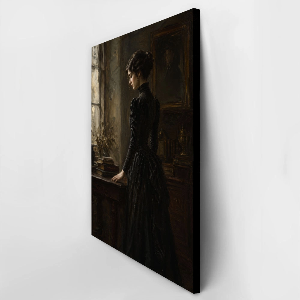 Πίνακας σε Καμβά VINTAGE DARK ACADEMIA WOMAN 11
