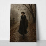 Πίνακας σε Καμβά VINTAGE DARK ACADEMIA WOMAN 12