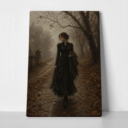 Πίνακας σε Καμβά VINTAGE DARK ACADEMIA WOMAN 12