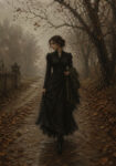 Πίνακας σε Καμβά VINTAGE DARK ACADEMIA WOMAN 12