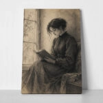 Πίνακας σε Καμβά VINTAGE DARK ACADEMIA WOMAN 14