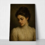 Πίνακας σε Καμβά VINTAGE DARK ACADEMIA WOMAN 16