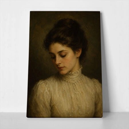 Πίνακας σε Καμβά VINTAGE DARK ACADEMIA WOMAN 16