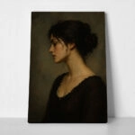 Πίνακας σε Καμβά VINTAGE DARK ACADEMIA WOMAN 18