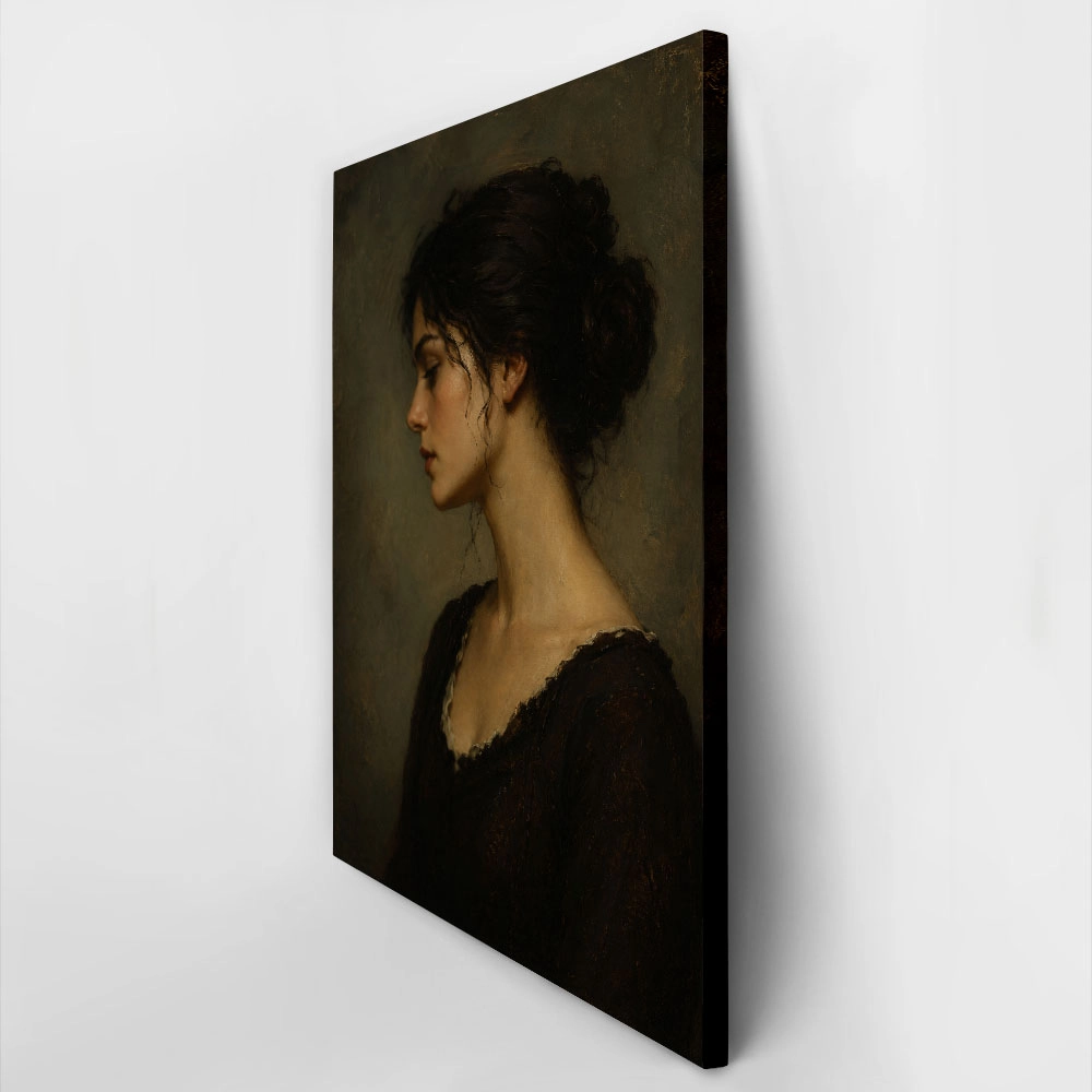 Πίνακας σε Καμβά VINTAGE DARK ACADEMIA WOMAN 18