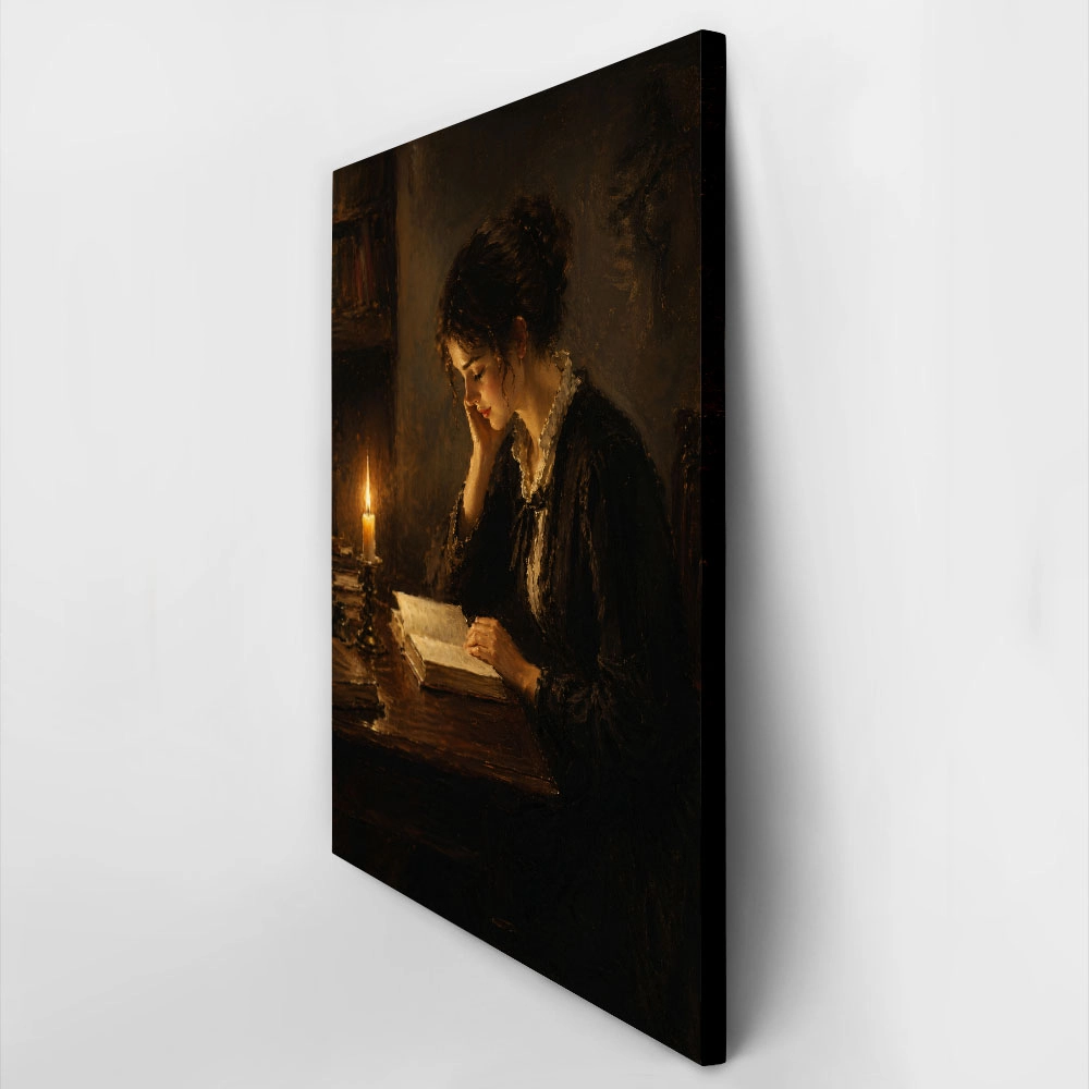Πίνακας σε Καμβά VINTAGE DARK ACADEMIA WOMAN 19