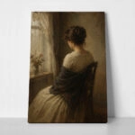 Πίνακας σε Καμβά VINTAGE DARK ACADEMIA WOMAN 20