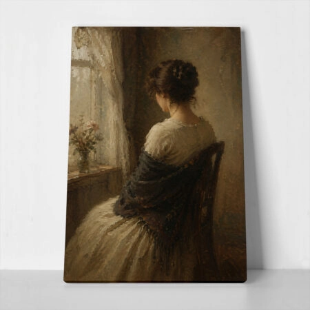 Πίνακας σε Καμβά VINTAGE DARK ACADEMIA WOMAN 20