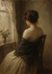 Πίνακας σε Καμβά VINTAGE DARK ACADEMIA WOMAN 20