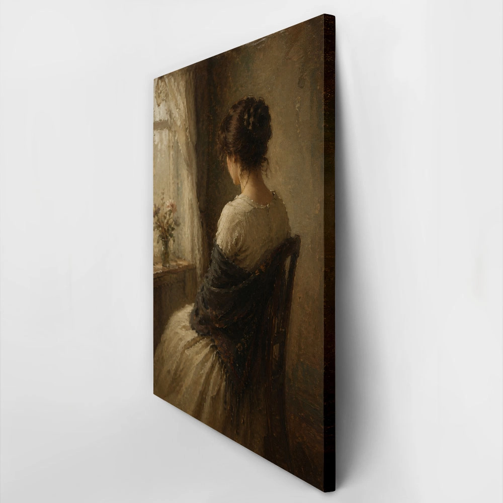 Πίνακας σε Καμβά VINTAGE DARK ACADEMIA WOMAN 20