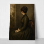 Πίνακας σε Καμβά VINTAGE DARK ACADEMIA WOMAN 21